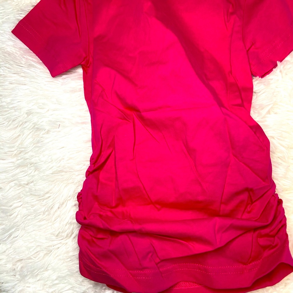 Toddler Fuchsia Side Ruched T-Shirt